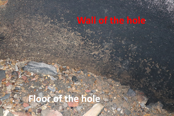 Found hole in garden
