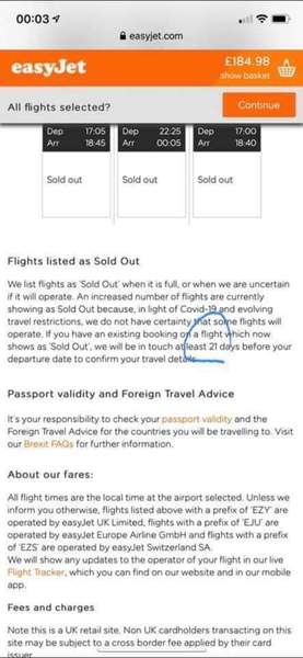 Easyjet flights disappeared from schedule