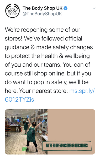The Body Shop has fallen