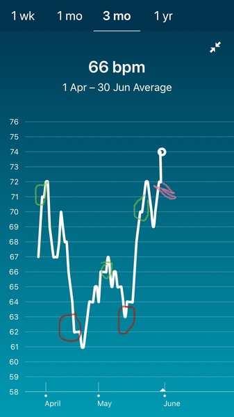 Tracking your cycle and possible bfp with rhr on Fitbit.