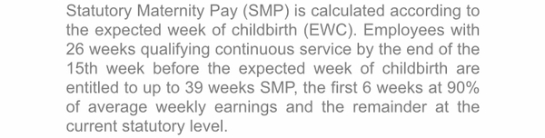 Finances on maternity leave