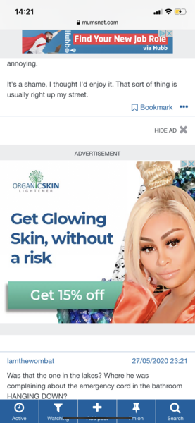 Inappropriate adverts