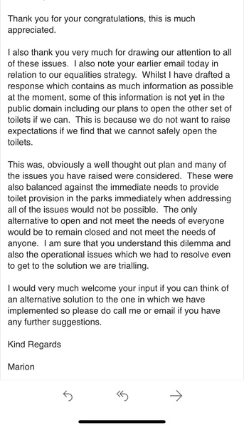 Women’s toilets now gender neutral in Northampton Park