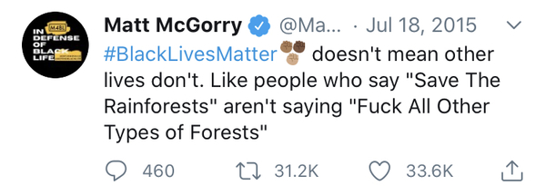 For those of you that think ‘all lives matter’ heres a quick and easy explanation