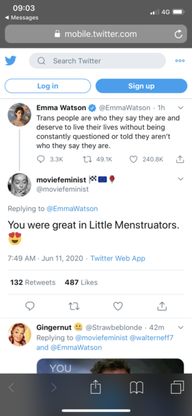 JK new post on her reasons for writing about gender
