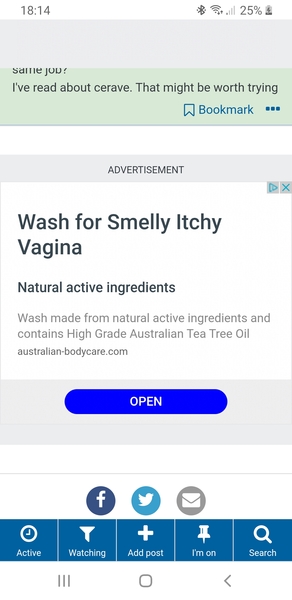 Moisturiser for sensitive skin