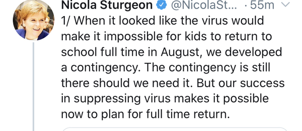 So when are we going back to school?