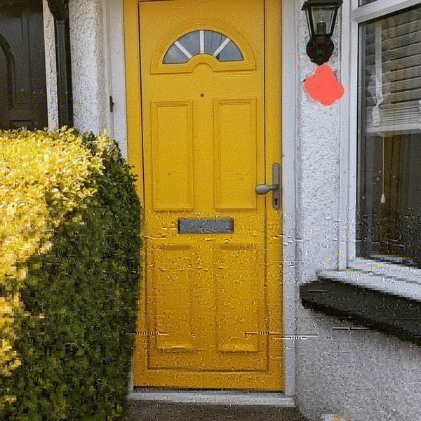 I painted my (shit UPVC) front door magenta today