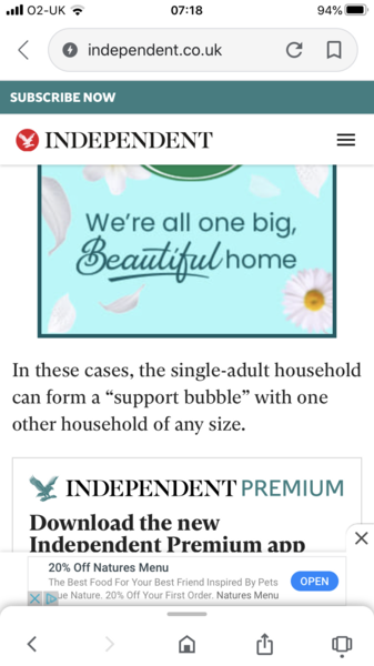 Fab news for single parents and those living alone !!