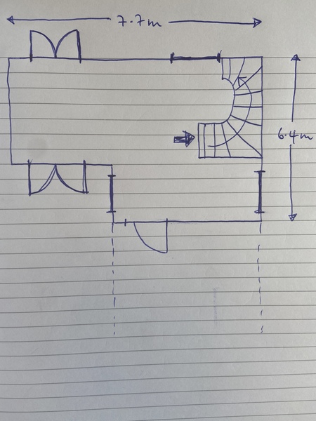 What would you do to this room (with floor plan diagram)?