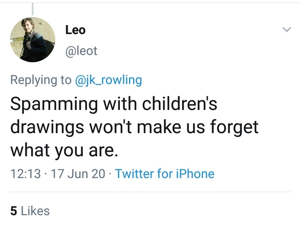 J K Rowling back on twitter this morning!