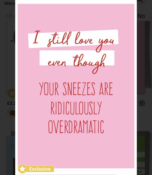 AIBU To ask my OH not to Shoutsneeze?