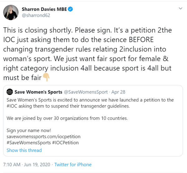 Sharron Davies and the International Olympic Committee