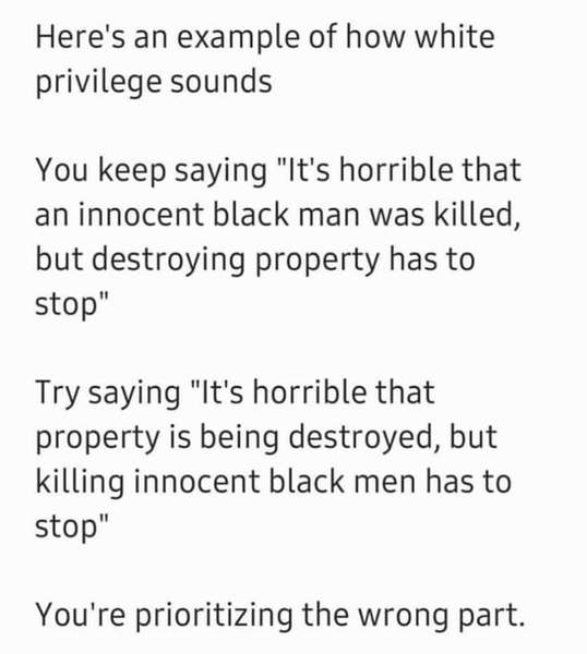 To be utterly disgusted by the protests today.