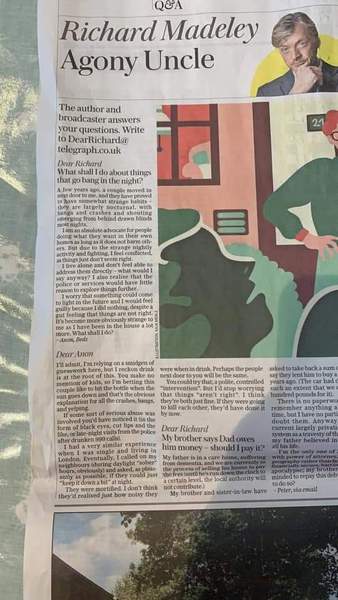 Richard Madeley-advice in the paper *abuse warning*