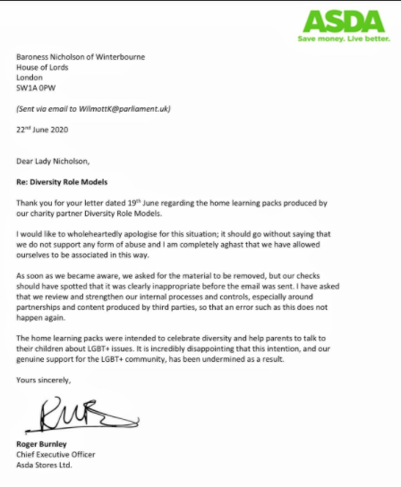 Why are ASDA normalising paedophilia and Child Abuse?