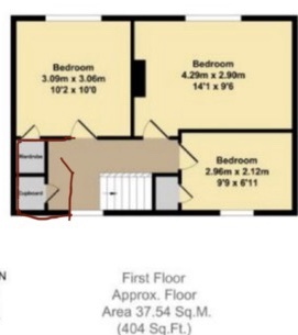 Any ideas how to add a bathroom upstairs in this house?