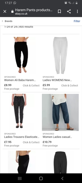 Jersey jogger/ next harem style comfy light trousers?