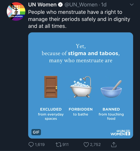 UN Women - people who menstruate