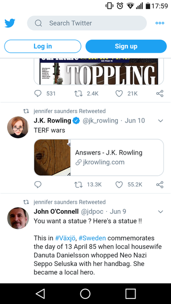 Support for J K Rowling