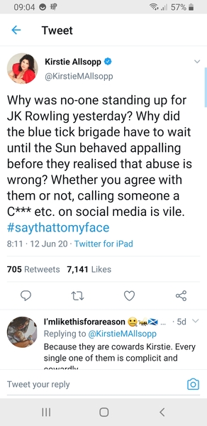 Support for J K Rowling
