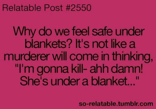 To think even on a hot night it's absurd to sleep with no covering?