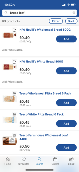 To spend £2 on a loaf of bread.