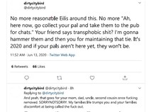 Threats from transactivists in Ireland.