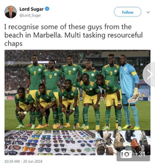 Female Actress fires for racist comments but Alan Sugar gets away with it.