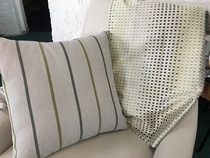Stripe sofas....curtain conundrum