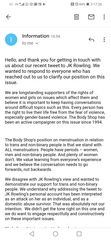 Body shop response