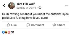 JK Rowling threatening legal action