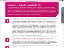 Please help me understand the transgender issue