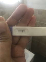 Faint line, wrong place?