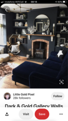 stuck with horrible black sofas and don't know how to redecorate room around it