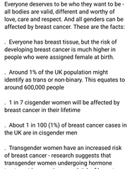 Coppafeel breast cancer charity using gender identity language