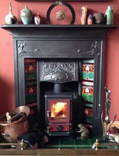woodburner or open fire in dining room