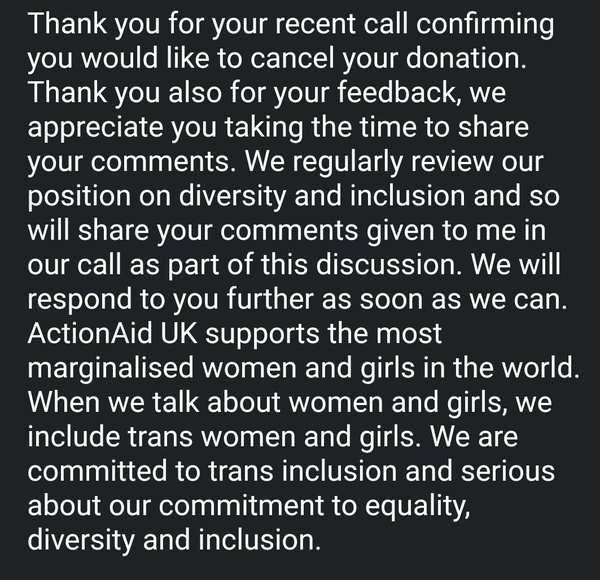 Action Aid - no such thing as a biological female