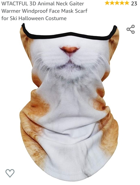 to suggest NOT wearing masks, but instead wearing . . .