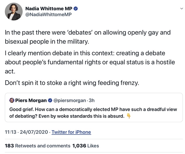 "We must not fetishise debate"