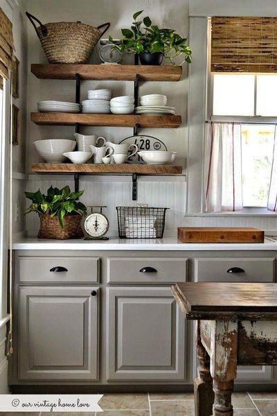 Open shelving in the kitchen...