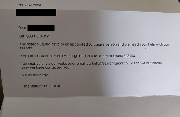 AIBU to NOT call these people? Strange letter in the post