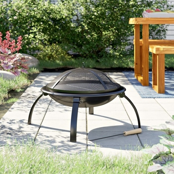 To leave a fire pit burning on a wooden deck?