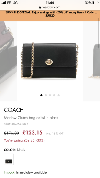 Which clutch bag coach or mulberry?