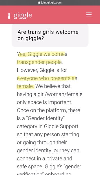 Giggle app - 'for girls only'