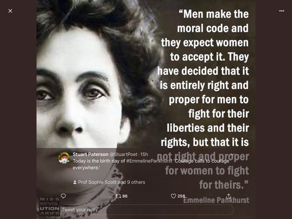 Emmeline Pankhurst : quotes for TODAY