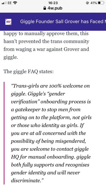 Giggle app - 'for girls only'