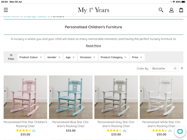 Rocking chair for toddler