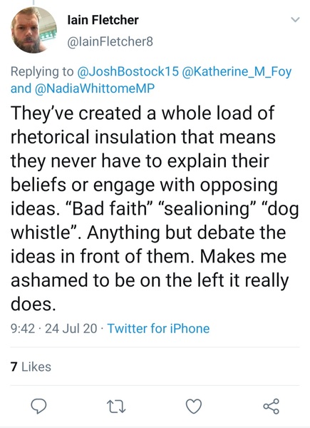 "We must not fetishise debate"