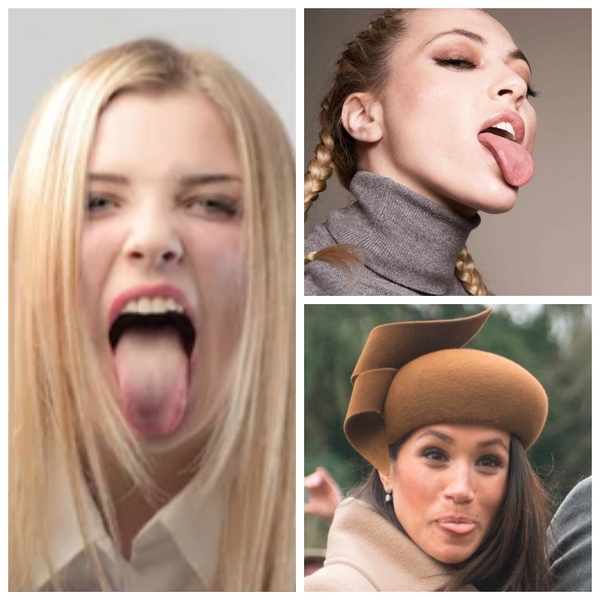 To think it's disgusting to stick your tongue out in photos